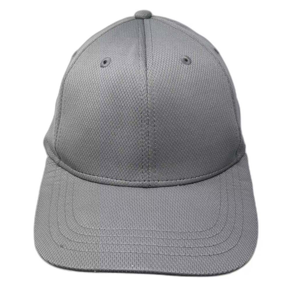 Athletic Works Baseball Cap Gray XL Hat Recycled Polyester Stretch Fitted Solid